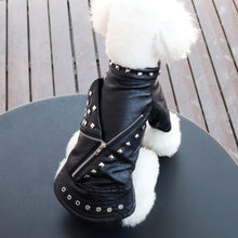 Cargar imagen en el visor de la galería, Chaqueta negra para perro y gato &quot;Estilo Punky&quot;
